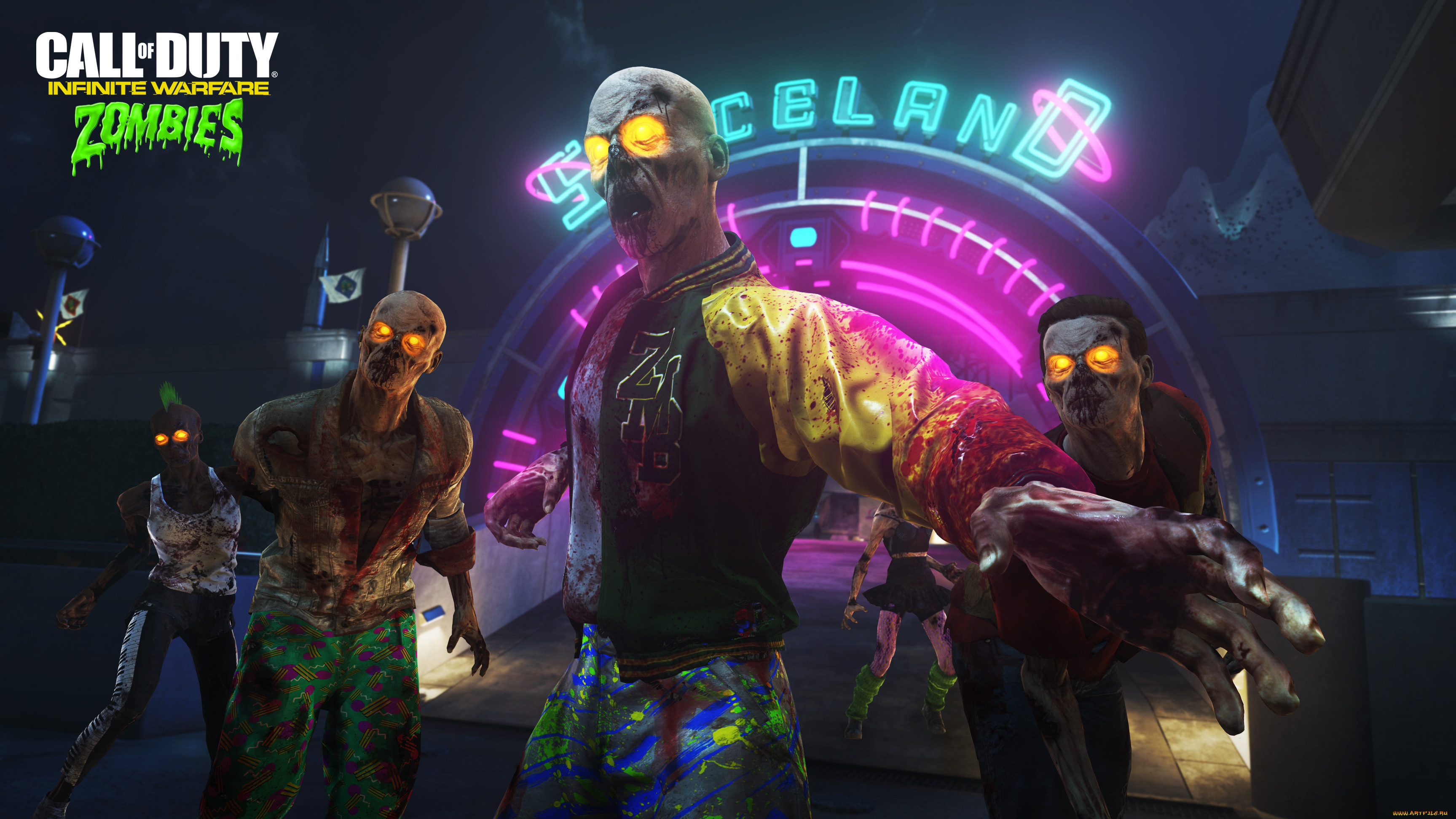 Call of duty зомби. Call of Duty Infinite Warfare зомби. Infinite Warfare — Zombies in Spaceland. Cod: Infinite Warfare — Zombies in Spaceland. Call of Duty Infinity Warfare Zombies.